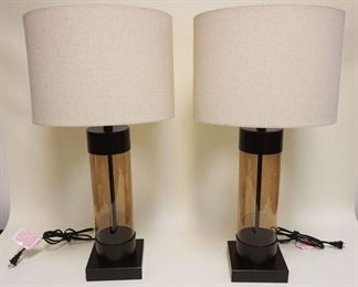 1043	PAIR OF MODERN STYLE TABLE LAMPS, APPROXIMATELY 30 IN HIGH
