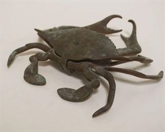 1070	BRASS CRAB INKWELL, APPROXIMATELY 7 IN X 8 IN
