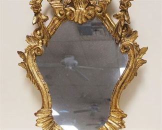 1084	ITALIAN GILT DECORATED HANGING MIRROR, APPROXIMATELY 16 IN X 27 IN HIGH
