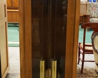 1136	GERMAN DOME TOP GRANDFATHERS CLOCK LEIBINGER MAHOGANY CASE, APPROXIMATELY 18 IN X 10 IN X 75 IN
