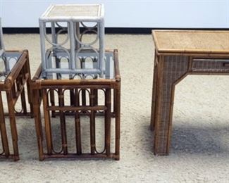 1143	LOT OF RATTAN AND WICKER FURNITURE, LOSS TO DESK DRAWER FRONT
