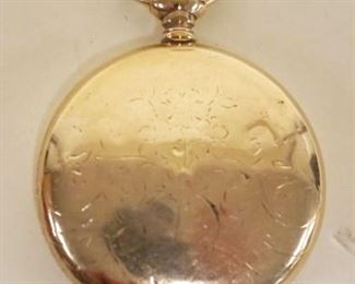 1157	ELGIN POCKET WATCH, 20 YEAR GOLD CASE, NO CRYSTAL, FOR PARTS OR RESTORATION
