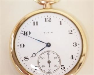 1162	ELGIN POCKET WATCH, 20 YEAR GOLD CASE, FOR PARTS OR RESTORATION

