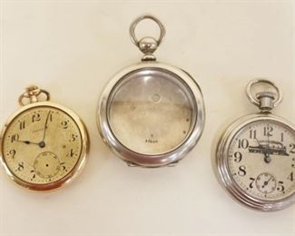1167	POCKET WATCHES LOT W/NICKLE CASE
