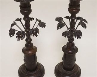 1171	ANTIQUE BRASS VICTORIAN CANDLESTICKS, APPROXIMATELY 11 IN HIGH
