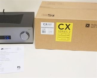 1246	CAMBRIDGE AUDIO CXA81 SERIES 2 STEREO INTEGRATED AMPLIFIER W/BUILT IN DAC & BLUETOOTH, 20-20 KHZ, 2X80 WATTS, 8 OHM, 2X120 WATTS, 4 OHM, VERY CLEAN WORKING UNIT, ONE OWNER W/BOX & PAPERWORK
