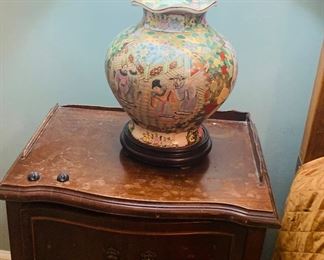 second of French side bed table and notice the gorgeous lamp---one of many