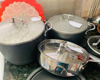 nice cookware including All Clad and the very earliest Magnelite
