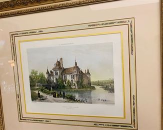 early French print of "Chateau De Mesnil Guillaume"