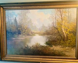 original oil on canvas by T H Thomas, Mr. Thomas was a Welsh artist and was the leading force behind the founding of the National Museum of Wales (1839-1915)