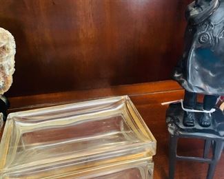 an early French crystal jewelry casket