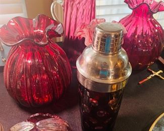 cranberry glass including a fun cranberry glass cocktail shaker