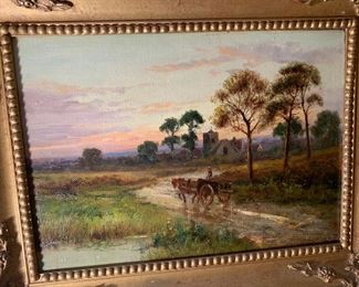 Oil on canvas dated 1883 by English artist F Johnson