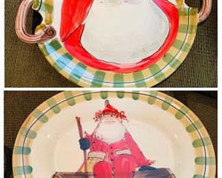 Vietri pottery Christmas platters