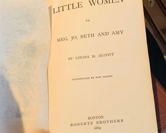 1869 early edition of Little Women volume 1. By Robert Brothers publishers