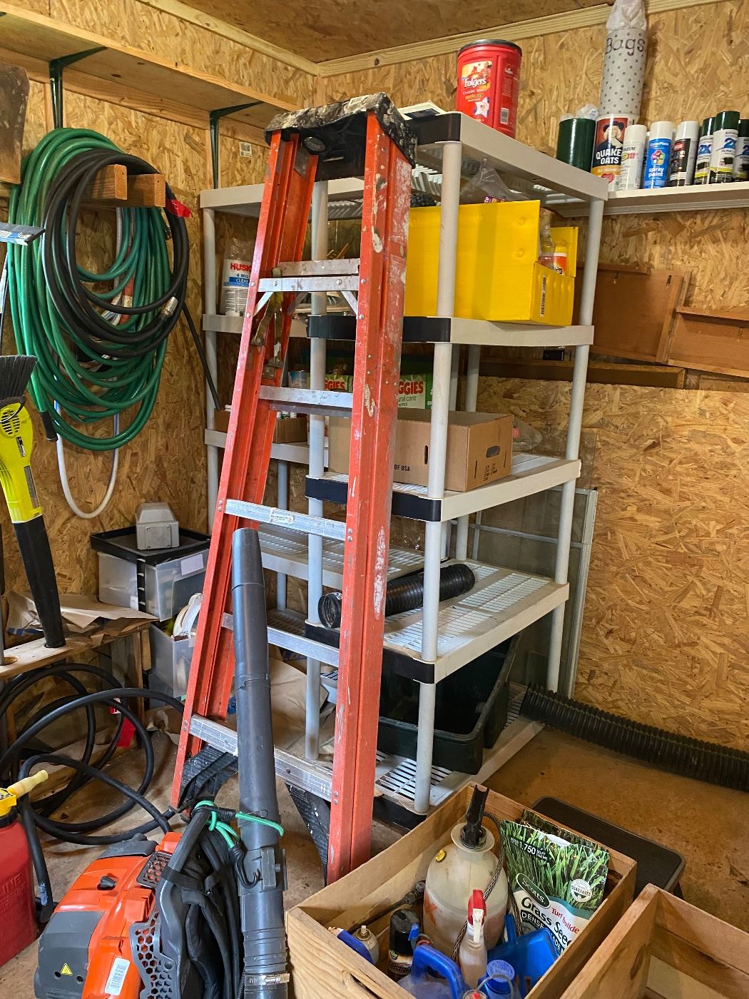Ladders storage racks tools