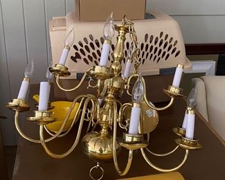 Brass chandelier