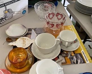 Selection of tea cups