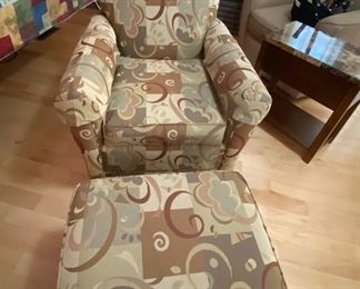 Chair with ottoman