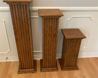 Set of three hand crafted by Mr Bishop stands