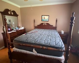 Lea Manufactured Cherry 4 poster Bed