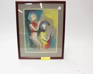 9: Signed MCM Abstract Women Painting