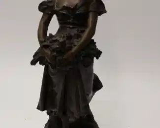 20: White Metal Sculpture of Girl