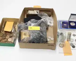 57: Box of United States & Foreign Currency