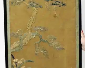 89: Japanese Egrets Silk Embroidery 