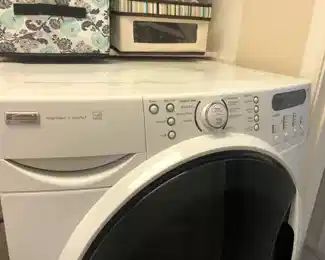 Kenmore Elite Quietpak 4 front loading washer on pedestal