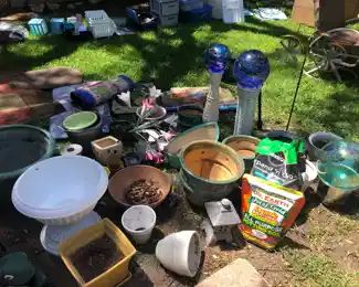 Large selection of pots and outdoor decor