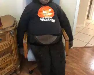 Nearly life size gorilla doll
