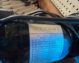 Duracraft heavy duty bench grinder