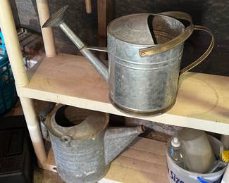 Galvanized watering cans