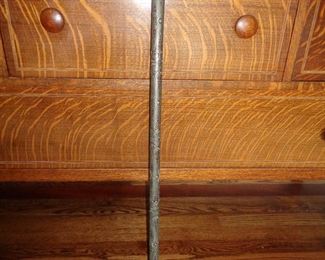Folk Art Silver Inlay Cane