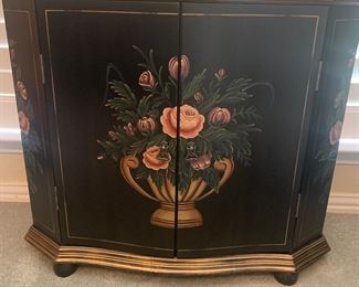 Music cabinet full of music books and sheet music