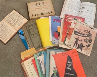 Sheet music and music books
