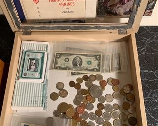 Foreign coins and paper money