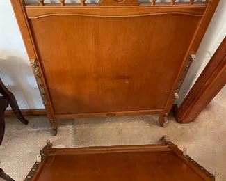 #10		"Vintage carved wood Little Folks Furniture ""McGraw-Edison""  baby crib end boards. 30""x45"""	($ 25.00)