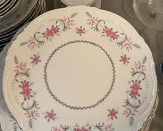 #65		Harmony House - Sonnet 3669 China Set of 8: Dinner Plates, Salad Plates, Soup and Berry Bowls, Mugs and Saucers, Sugar and 2 serving dishes. (51 pcs)	($ 65.00)																							
