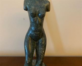 Beautifully carved stone nude 11" in height.