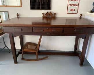 The lay-out desk of 1st African American Newspaper in Minnesota.  Publisher - Cecil Newman.  Also, identical to the desk that Sect. of Defense Donald Rumsfeld used at his office in Washington D C