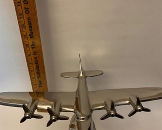 Chrome 4 propeller airplane 16" by 10" height