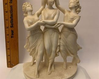 The Three Graces.  On Marble base 12"