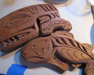 Native American carvings