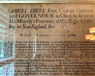 Framed historical document