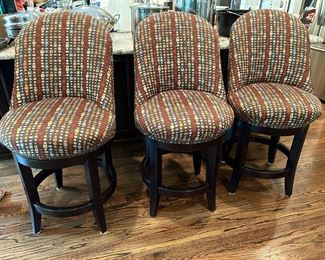 upholstered swivel barstools- counter height