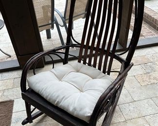 Amish wood rocking chair