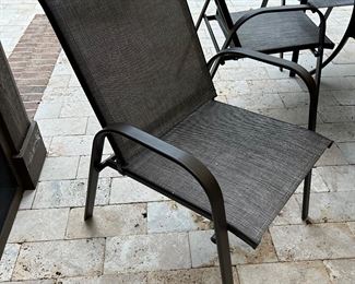 8 chairs (with 5’ by 5’ table)