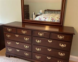 6 piece bedroom set by Pennsylvania House (double dresser and mirror)